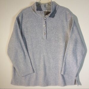 Carol Hochman Grey Tunic Long Sleeve Pullover Top